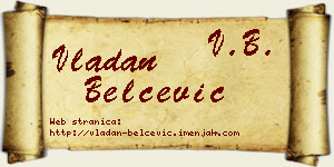 Vladan Belčević vizit kartica